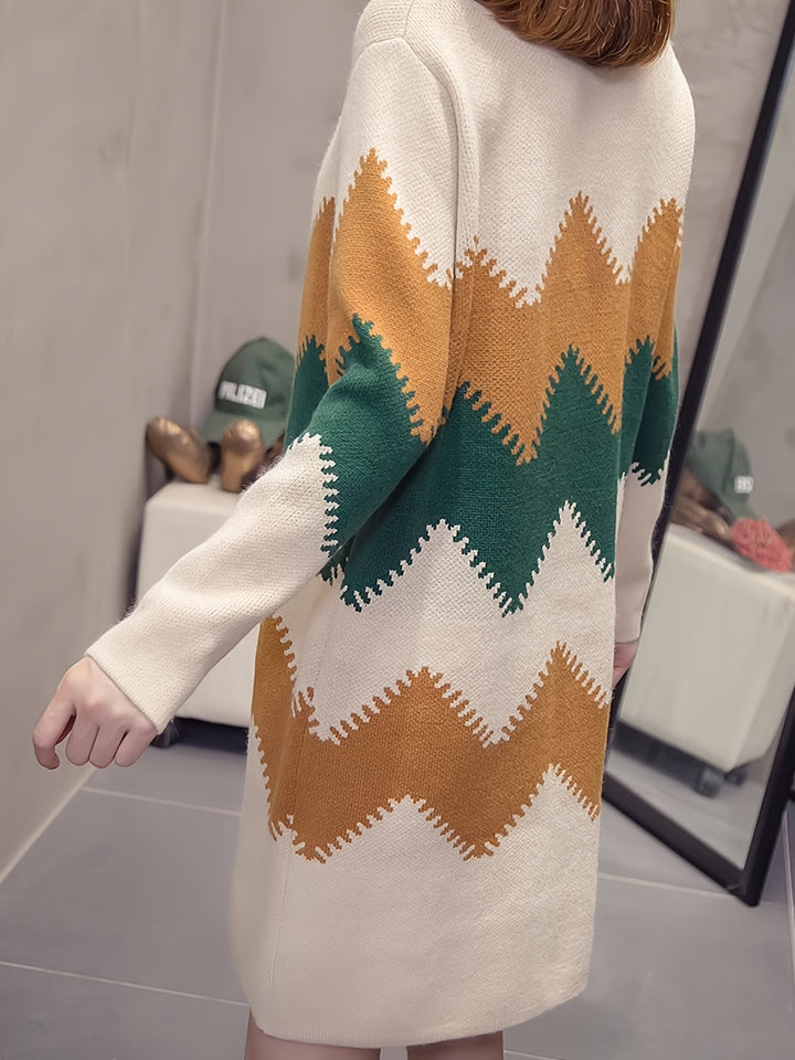 Mirabelle™ - Chic Color Block Sweater Dress for Women