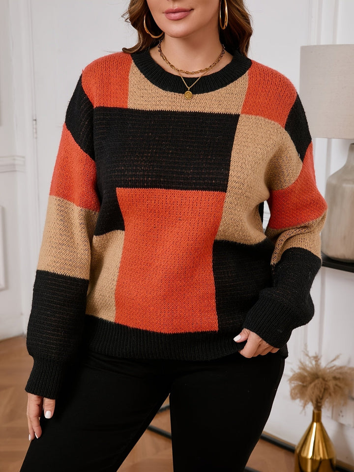Nicolette™ - Two-Tone Knit Sweater - Elegance and Comfort for Winter
