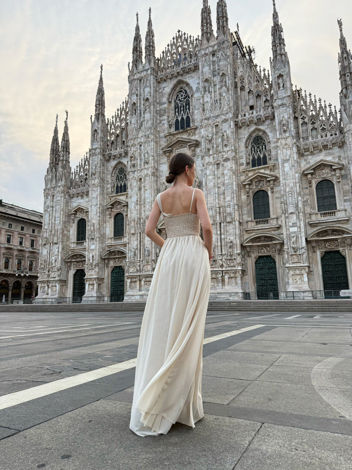 Asymmetrical Tulle Long Dress Luna