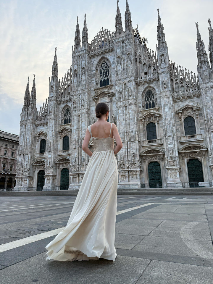 Asymmetrical Tulle Long Dress Luna