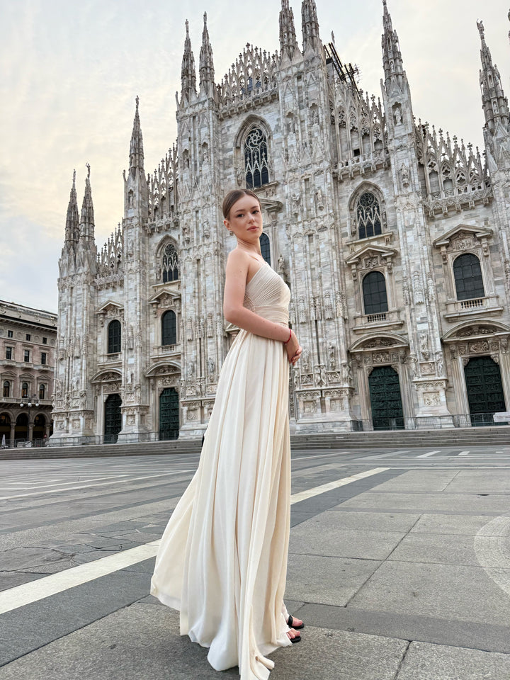 Asymmetrical Tulle Long Dress Luna