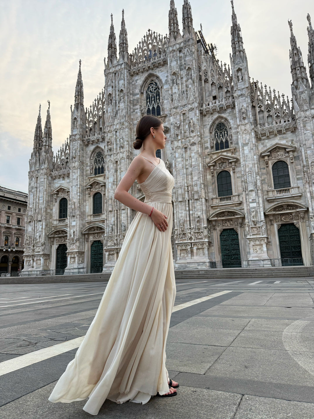 Asymmetrical Tulle Long Dress Luna