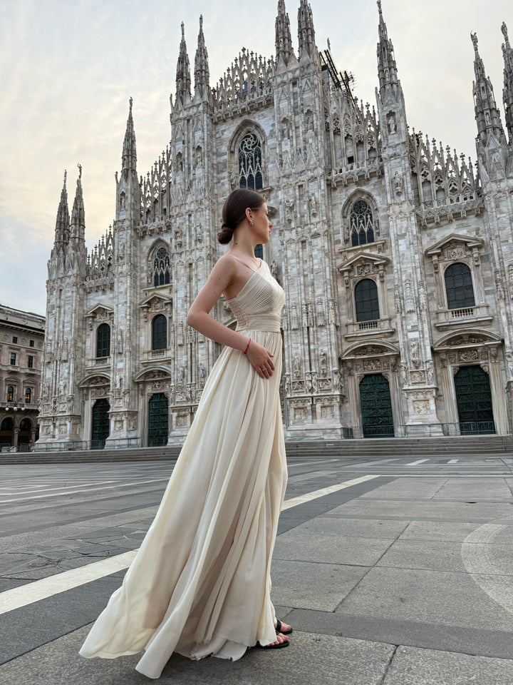 Asymmetrical Tulle Long Dress Luna