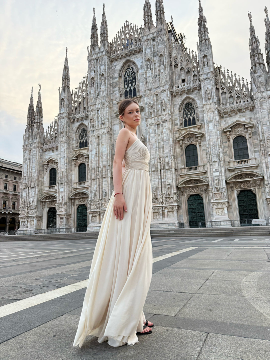 Asymmetrical Tulle Long Dress Luna