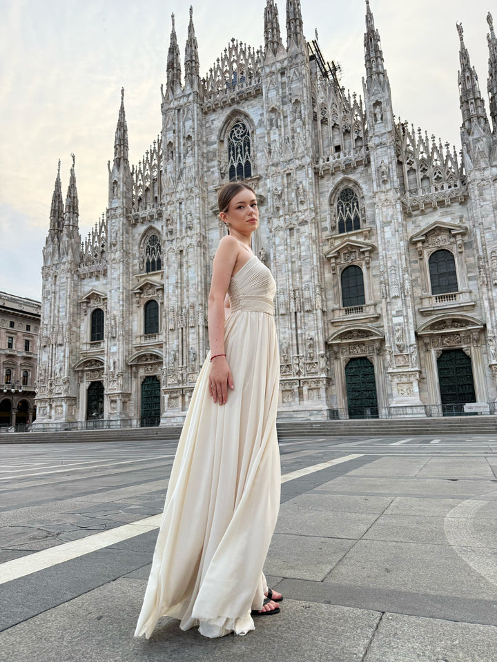 Asymmetrical Tulle Long Dress Luna