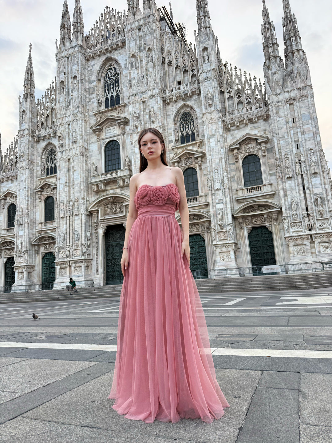 Long Tulle Strapless Dress Vittoria