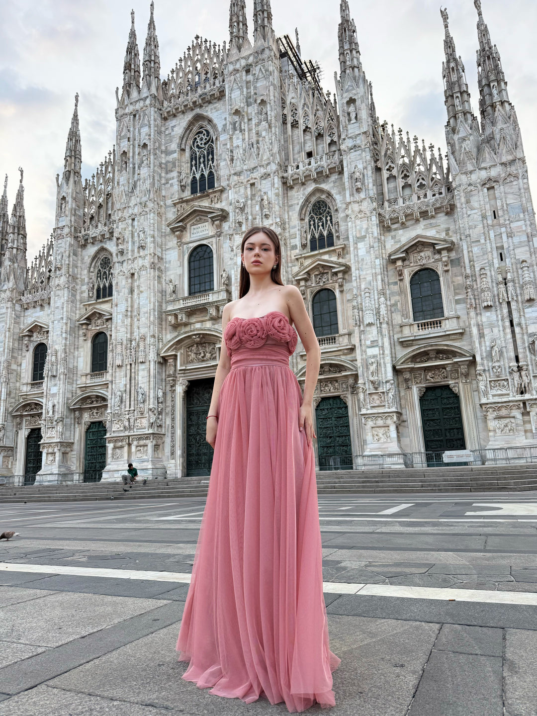 Long Tulle Strapless Dress Vittoria