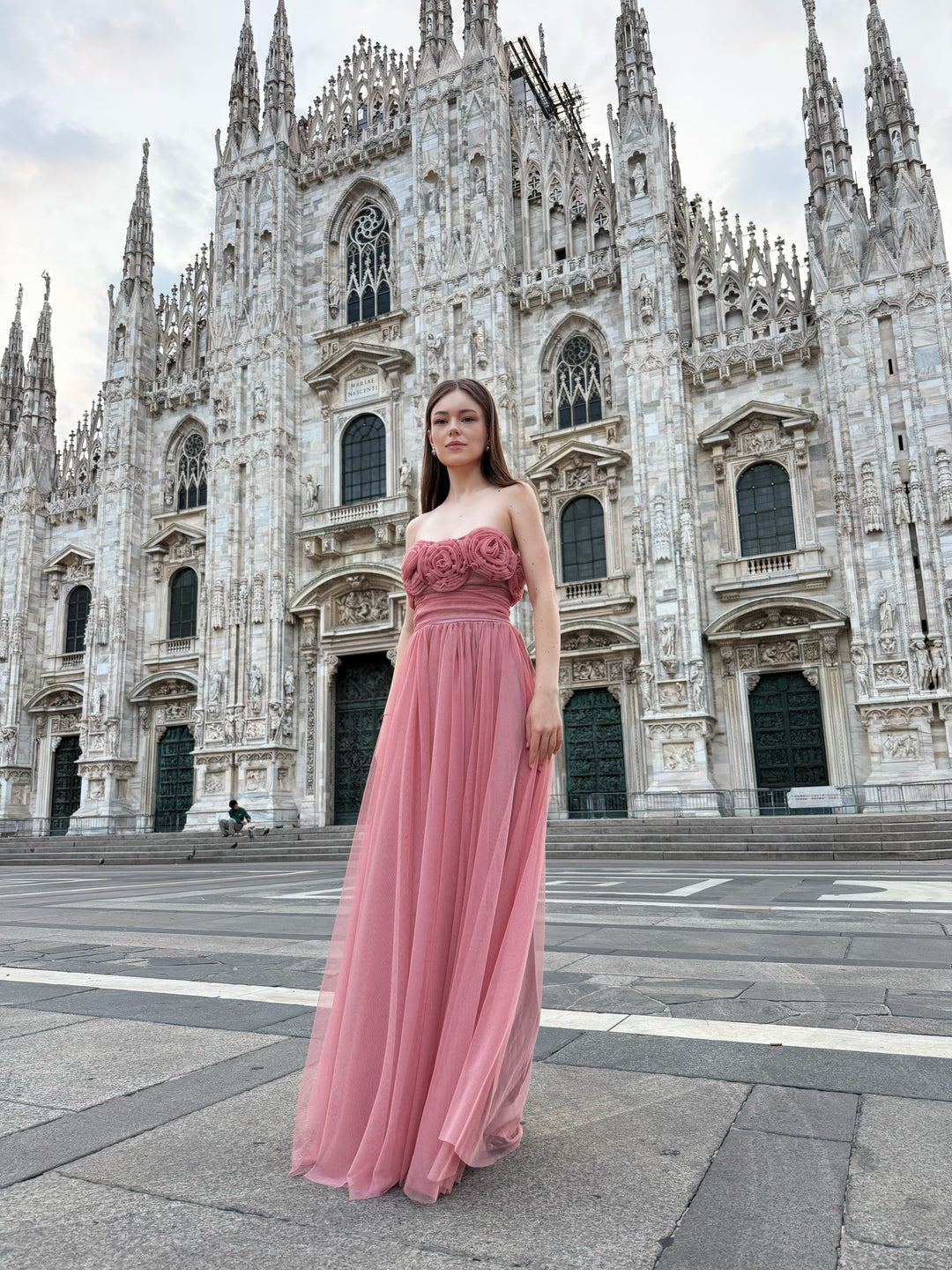 Long Tulle Strapless Dress Vittoria