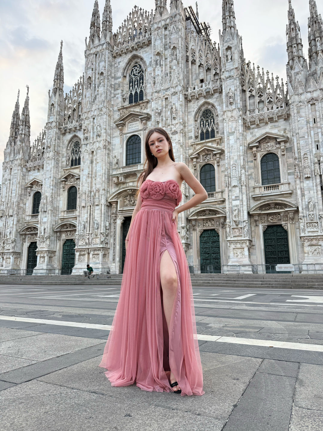 Long Tulle Strapless Dress Vittoria