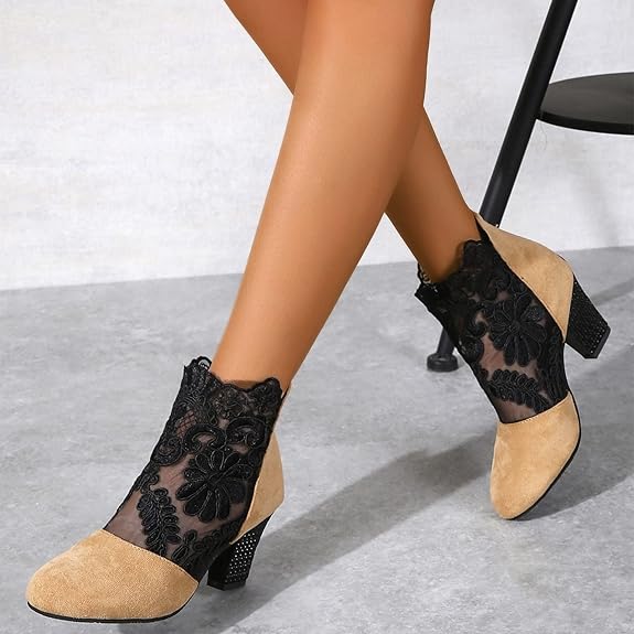 Capucine™ - Elegant Lace Ankle Boots