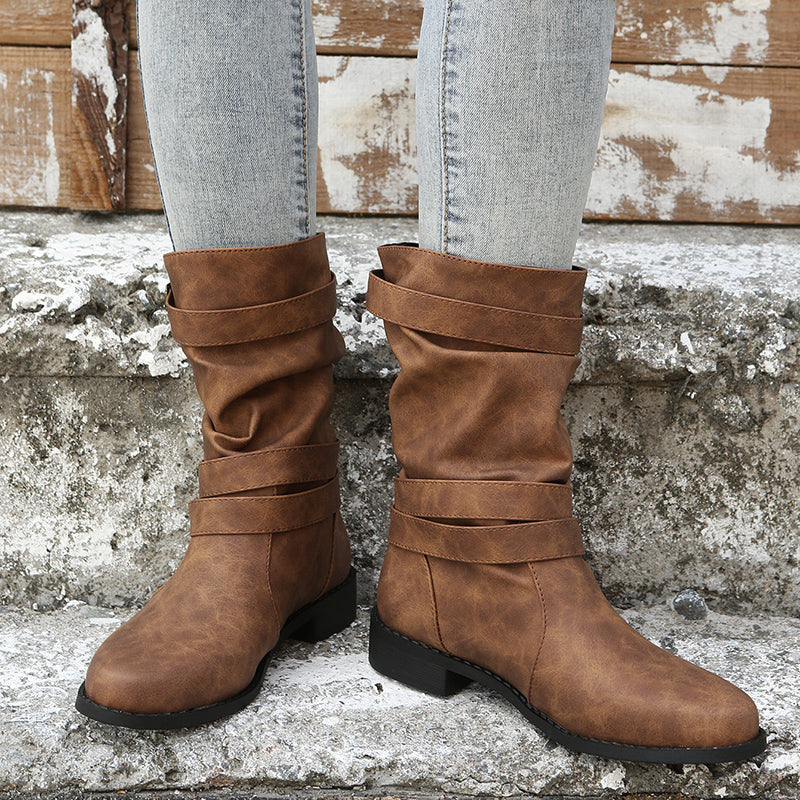 Nettie™ - Retro Leather Boots for Fall-Winter