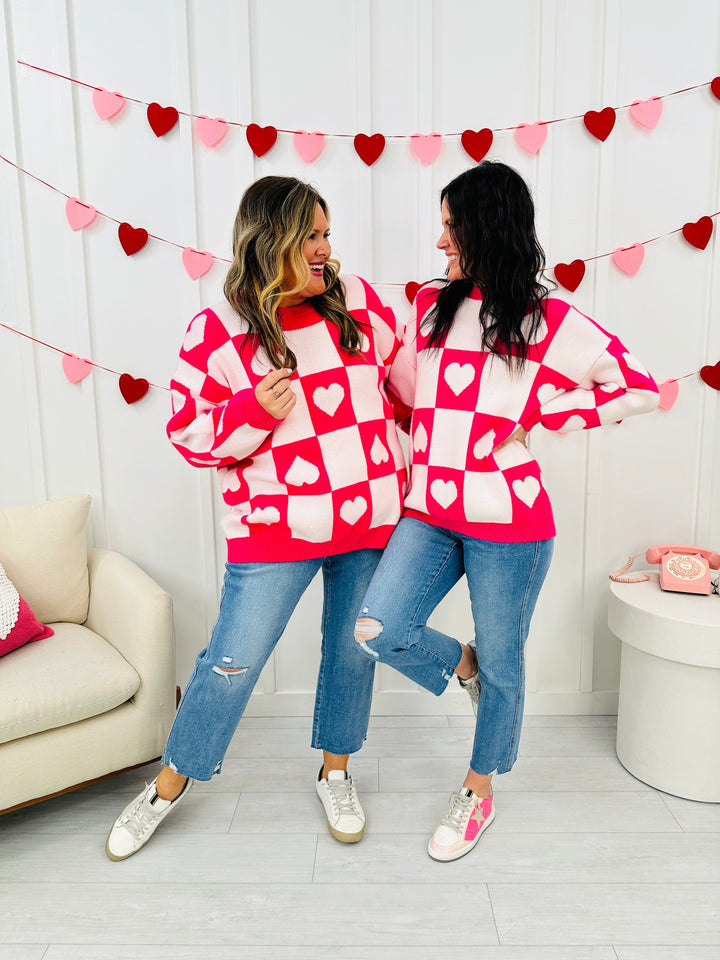Ottilie™ - Valentine's Day Heart Check Sweater