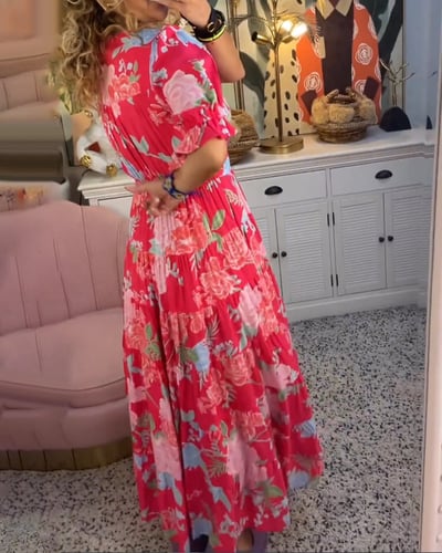 Isabeau™ - Comfortable Long Dress with V-Neck and Pockets