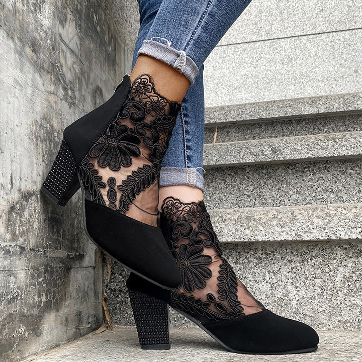 Capucine™ - Elegant Lace Ankle Boots