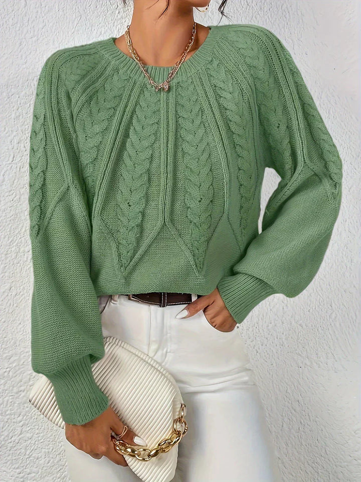 Cezanne™ - Thick Pullover with Puff Sleeves for Women