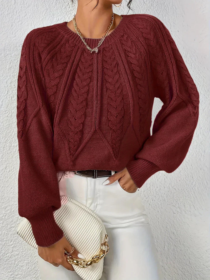 Cezanne™ - Thick Pullover with Puff Sleeves for Women