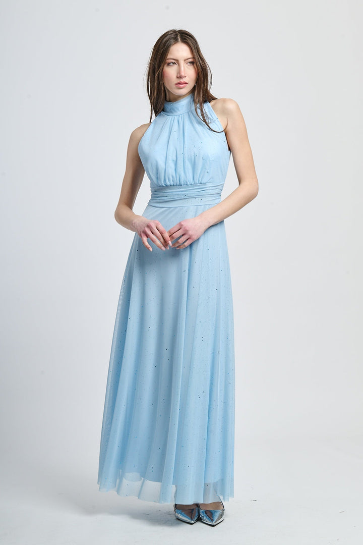 Tulle Dress with American Neckline Caterina