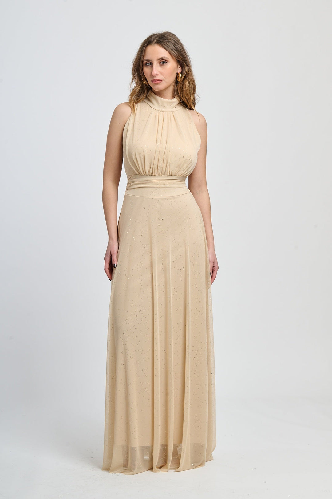 Tulle Dress with American Neckline Caterina