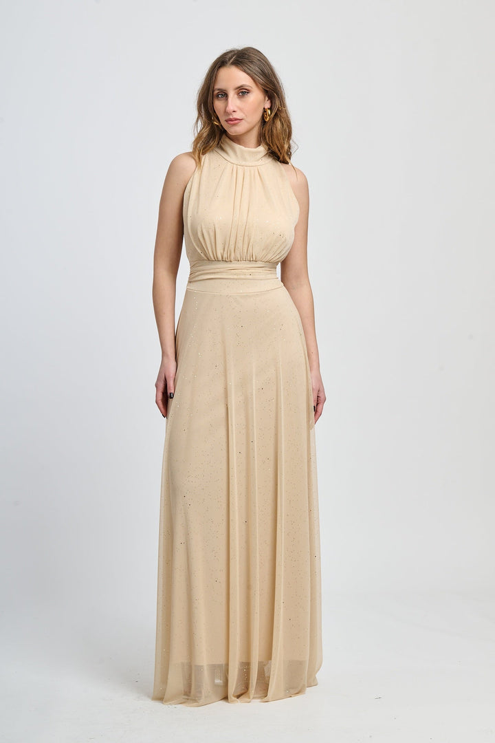 Tulle Dress with American Neckline Caterina