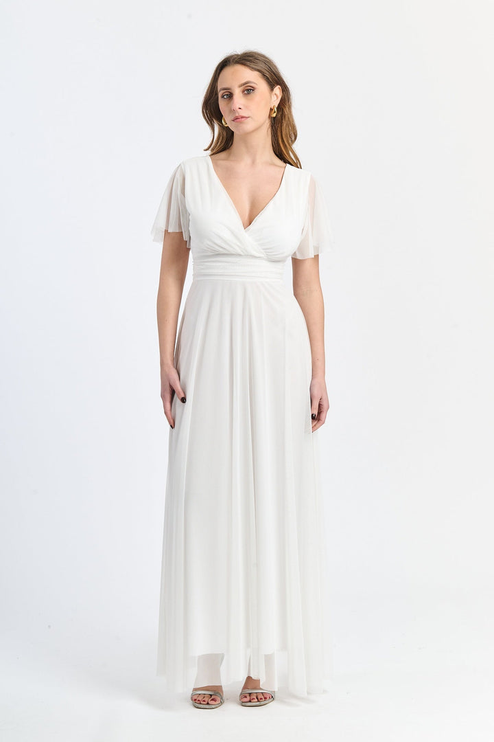 Vivian Short Sleeve Tulle Dress