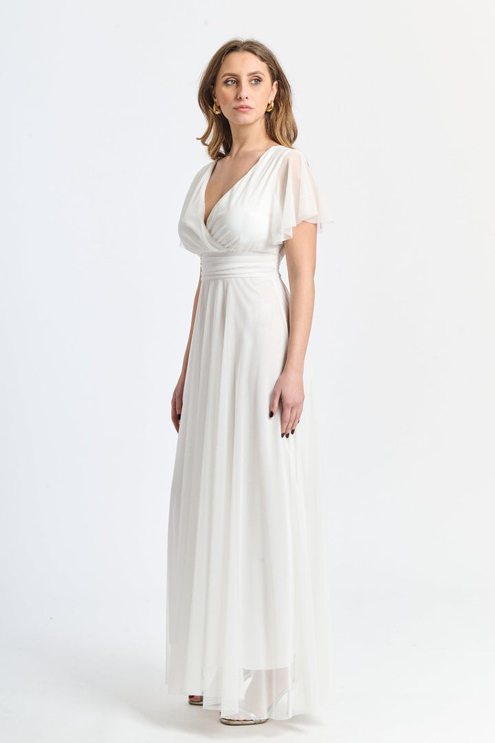 Vivian Short Sleeve Tulle Dress