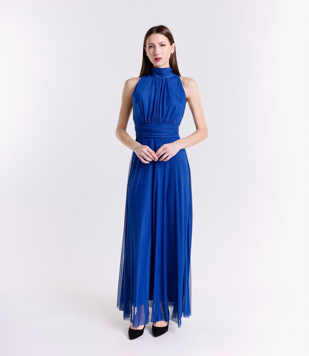 Tulle Dress with American Neckline Caterina