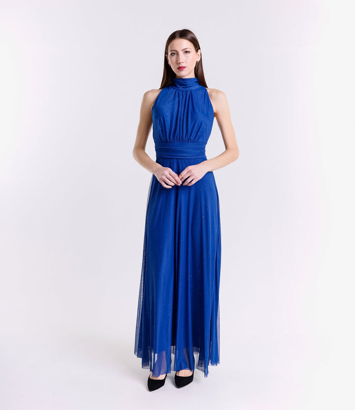 Tulle Dress with American Neckline Caterina
