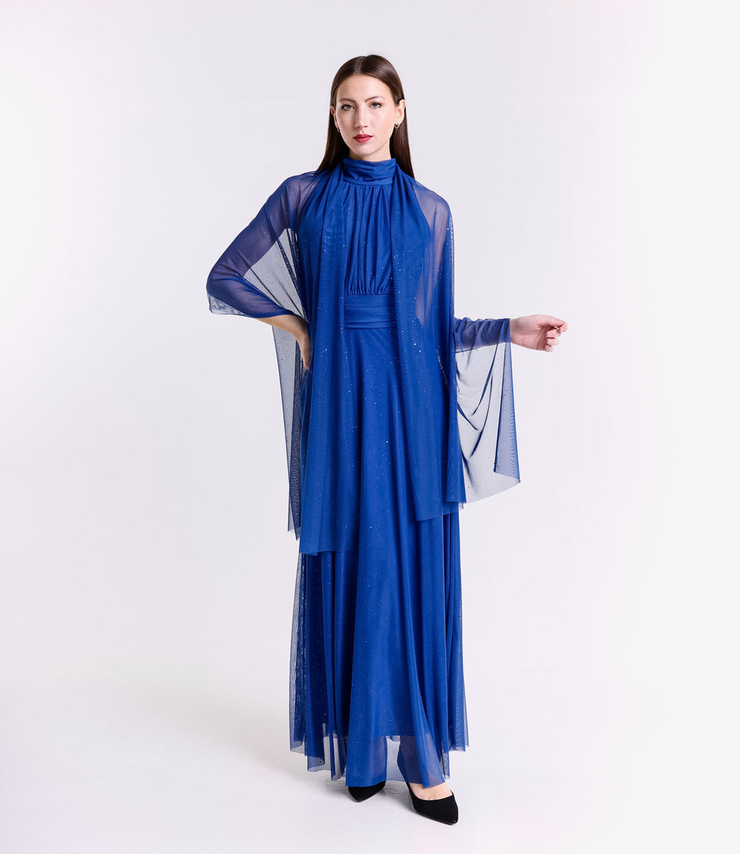 Tulle Dress with American Neckline Caterina