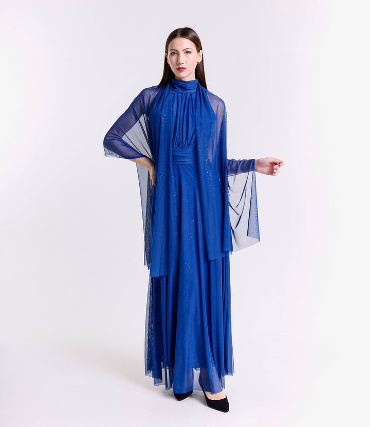 Tulle Dress with American Neckline Caterina