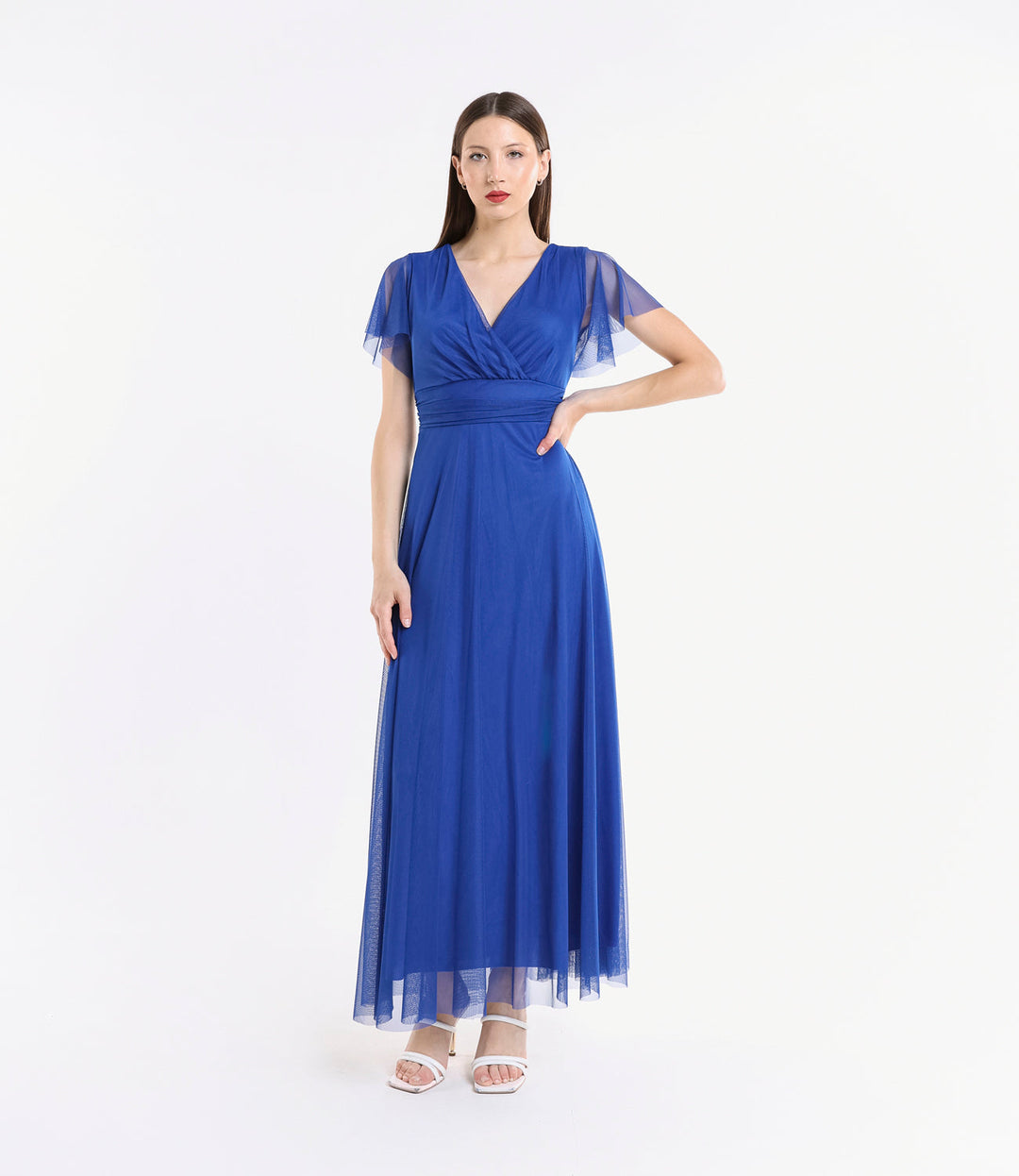 Vivian Short Sleeve Tulle Dress