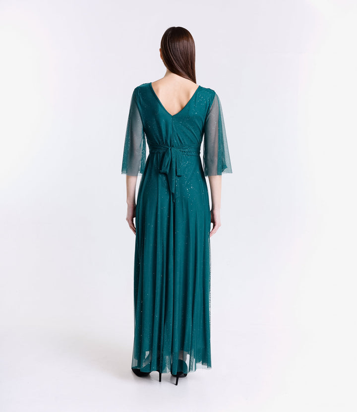 Long tulle dress with long sleeves Ludovica