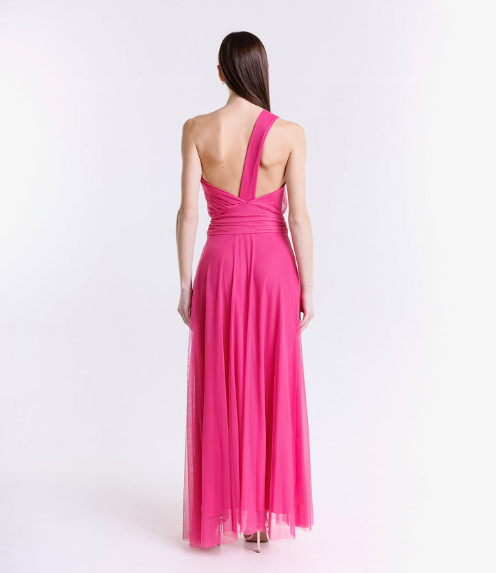 Lily One-Shoulder Long Tulle Dress