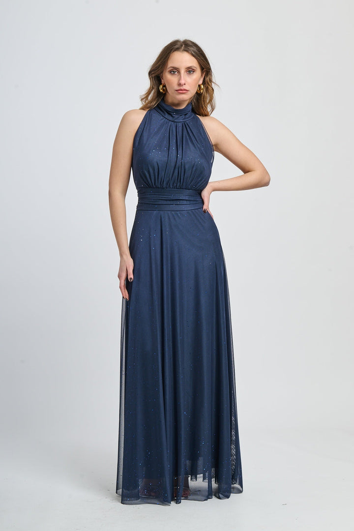 Tulle Dress with American Neckline Caterina