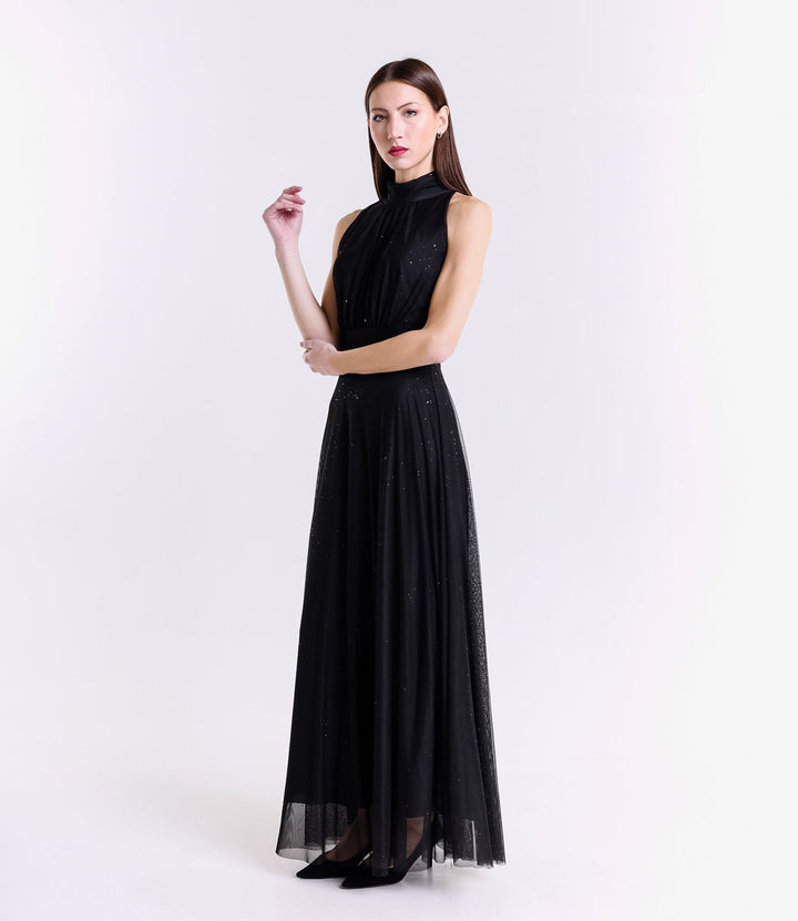 Tulle Dress with American Neckline Caterina