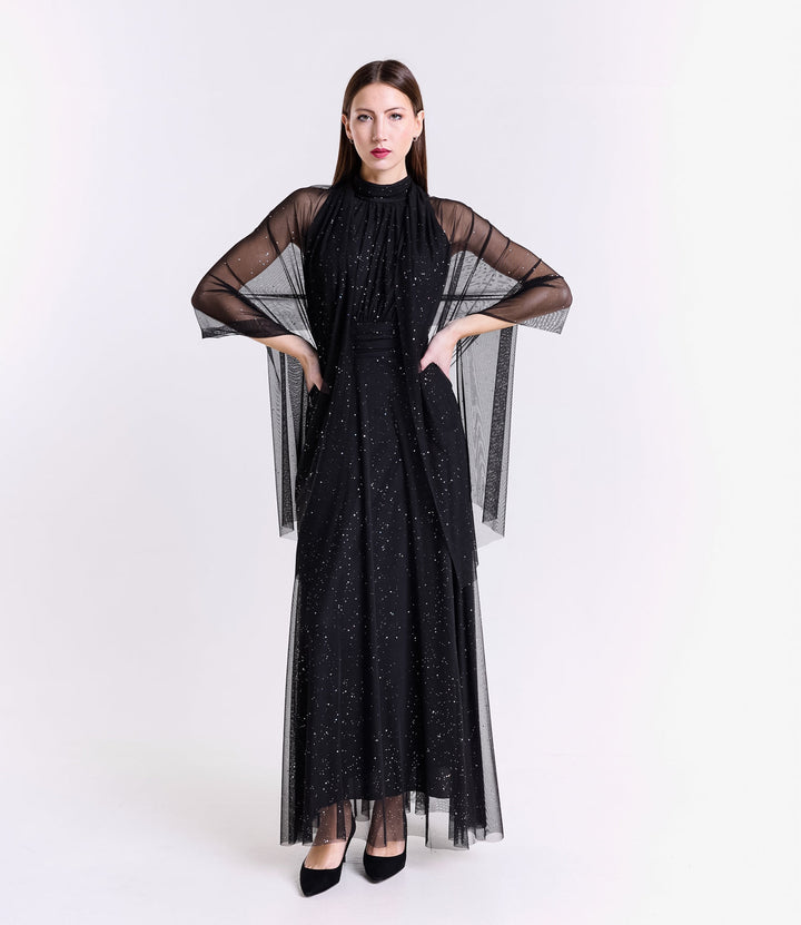 Tulle Dress with American Neckline Caterina