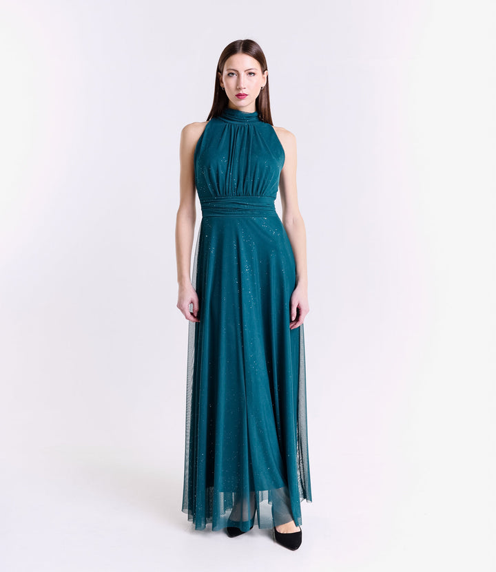 Tulle Dress with American Neckline Caterina