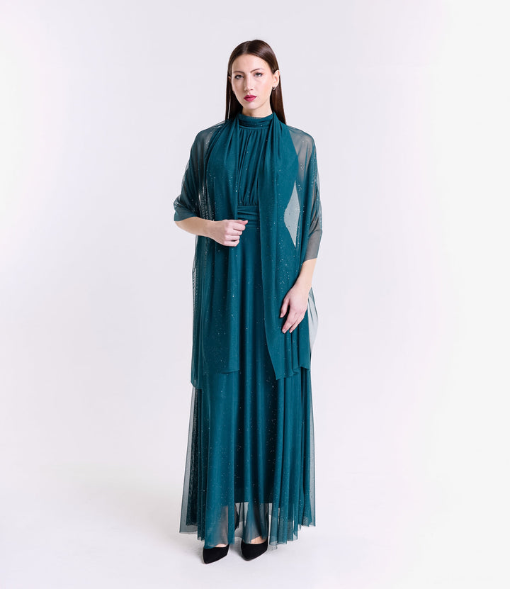 Tulle Dress with American Neckline Caterina