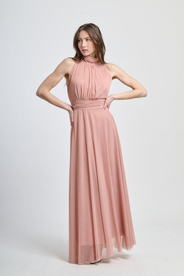 Tulle Dress with American Neckline Caterina