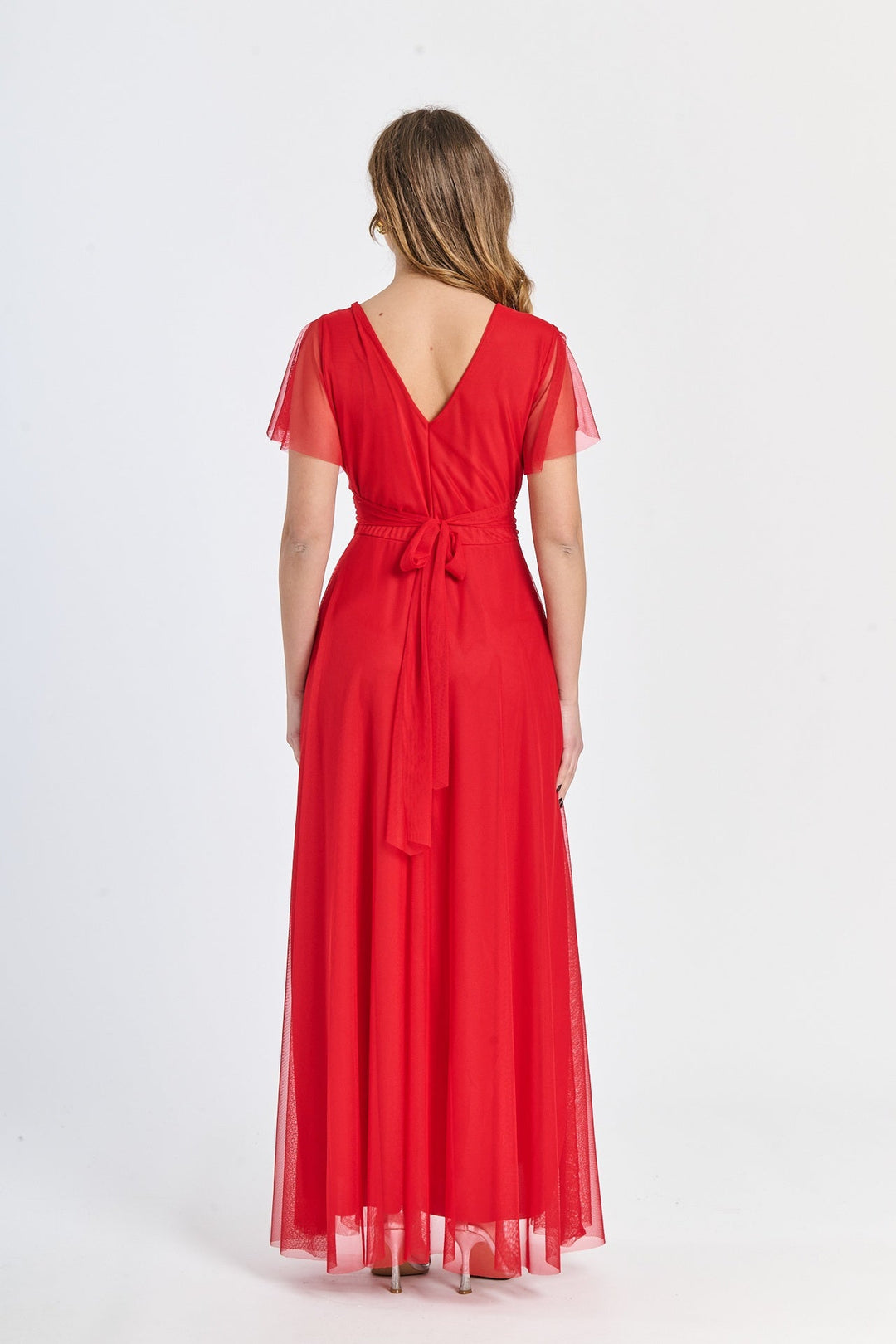 Vivian Short Sleeve Tulle Dress