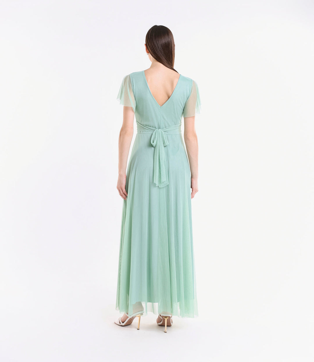 Vivian Short Sleeve Tulle Dress