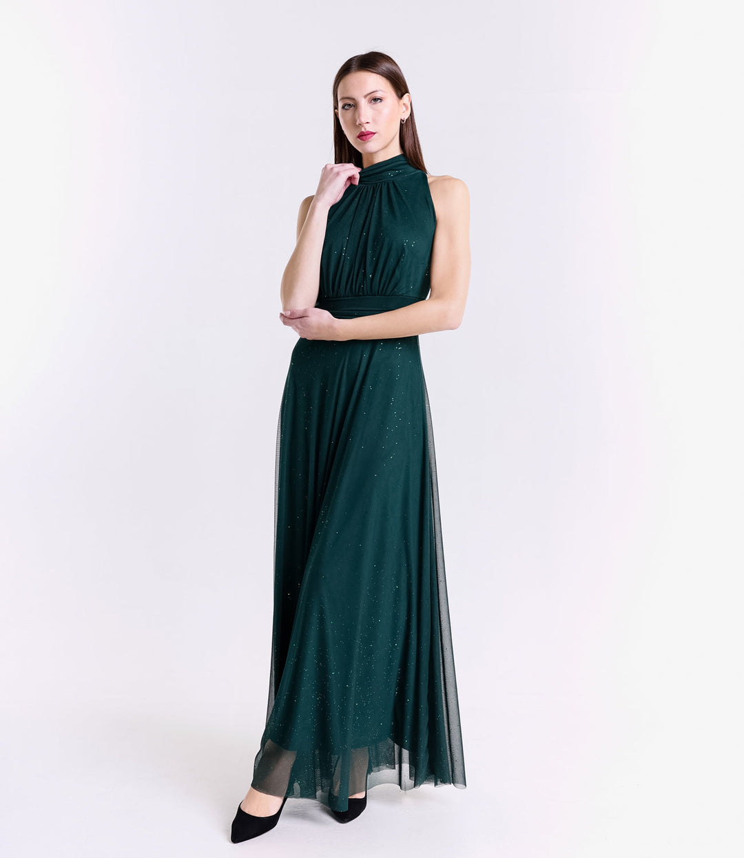 Tulle Dress with American Neckline Caterina