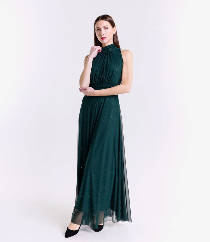 Tulle Dress with American Neckline Caterina