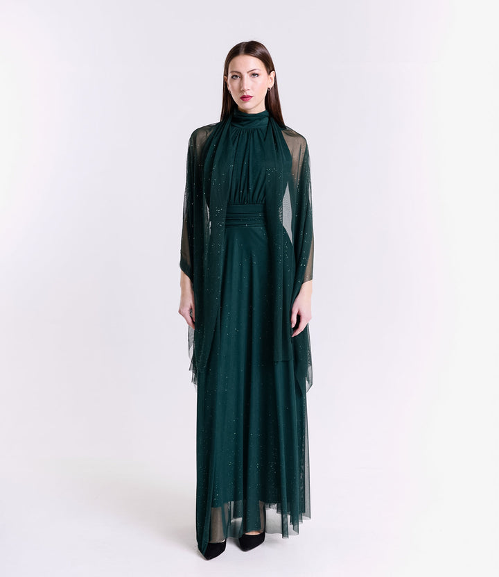 Tulle Dress with American Neckline Caterina