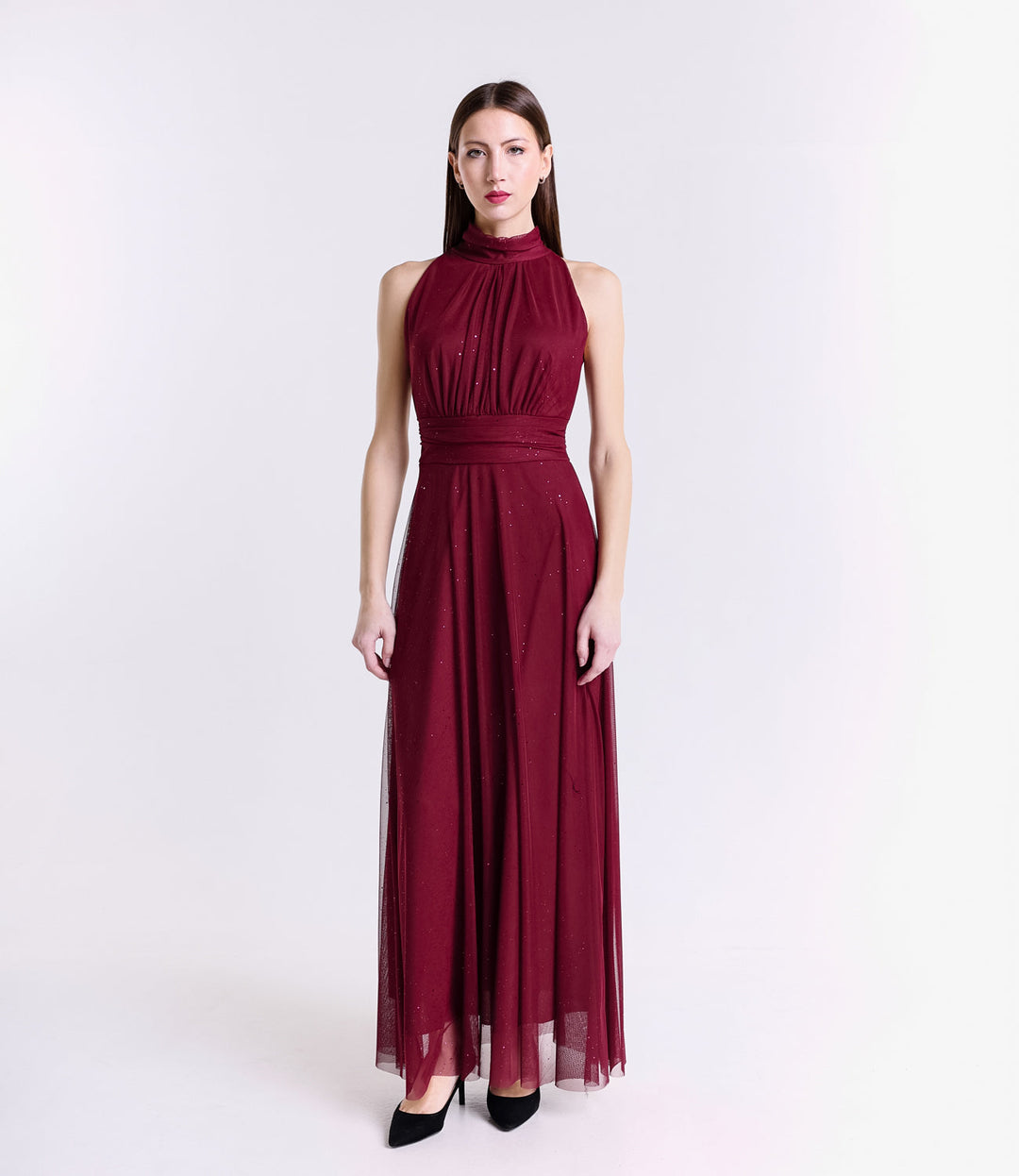 Tulle Dress with American Neckline Caterina