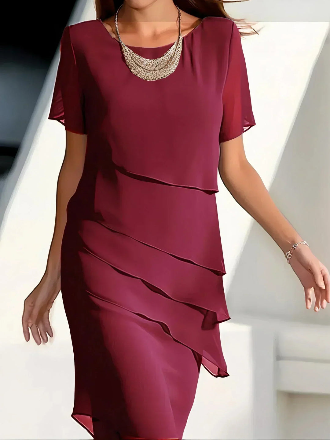 Quitterie™ - Elegant Dress with Tummy Coverage