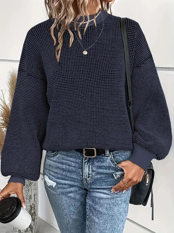 Bijou™ - Women's Knitted Sweater with Lantern Sleeves