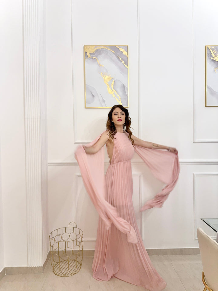 Elegant Long Pleated Dress Alice