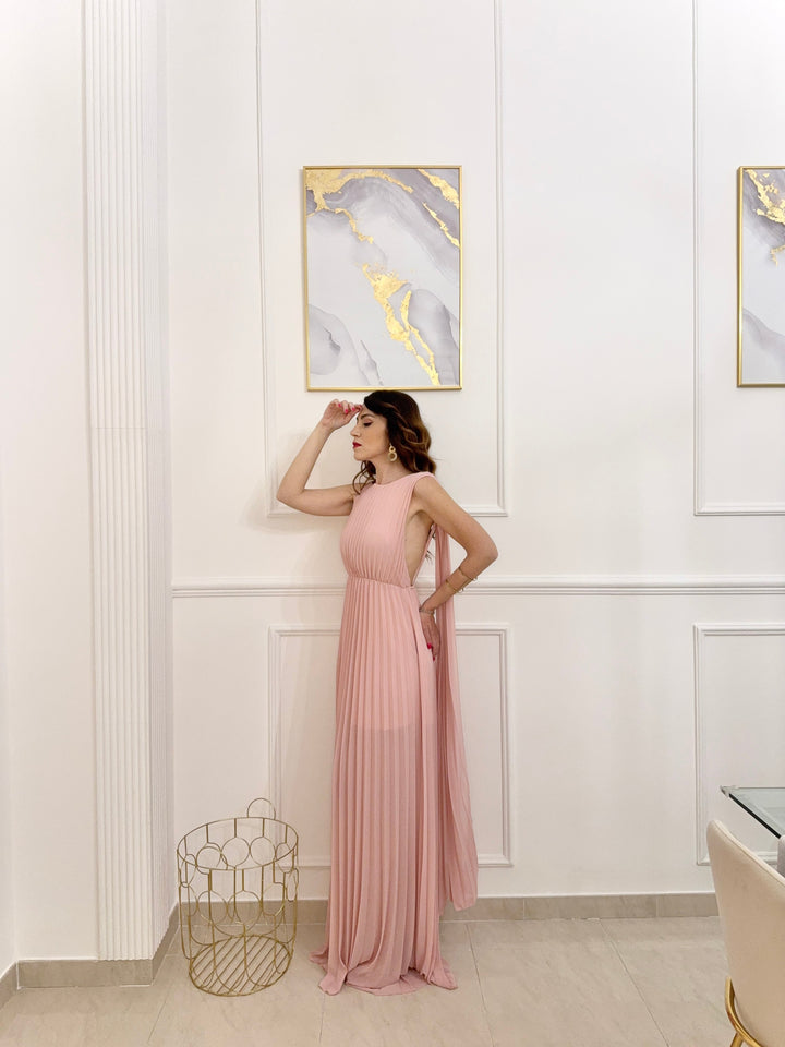 Elegant Long Pleated Dress Alice