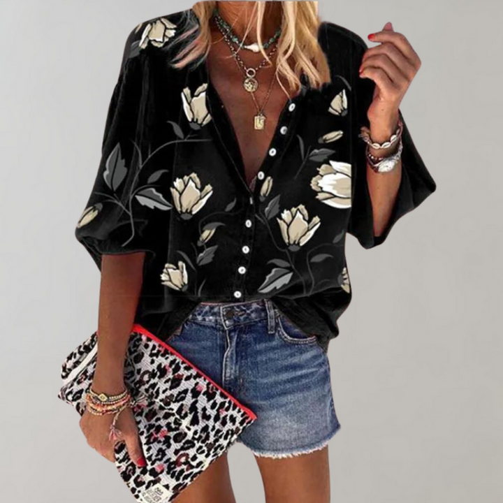 Yelena™ - Summer Blouse with Floral Print for Women