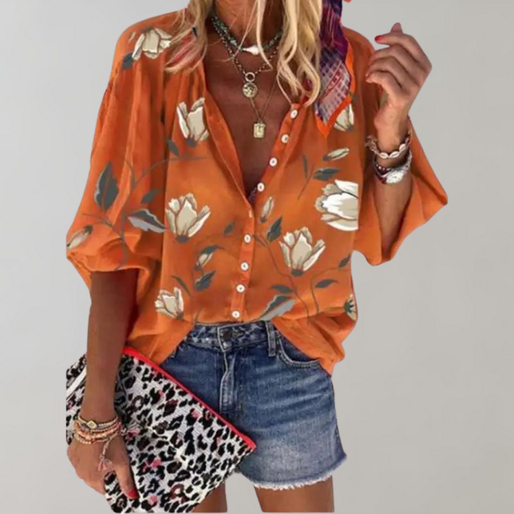 Yelena™ - Summer Blouse with Floral Print for Women